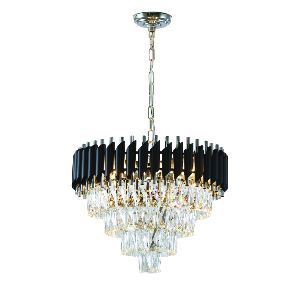 Chandelier Black and Chrome