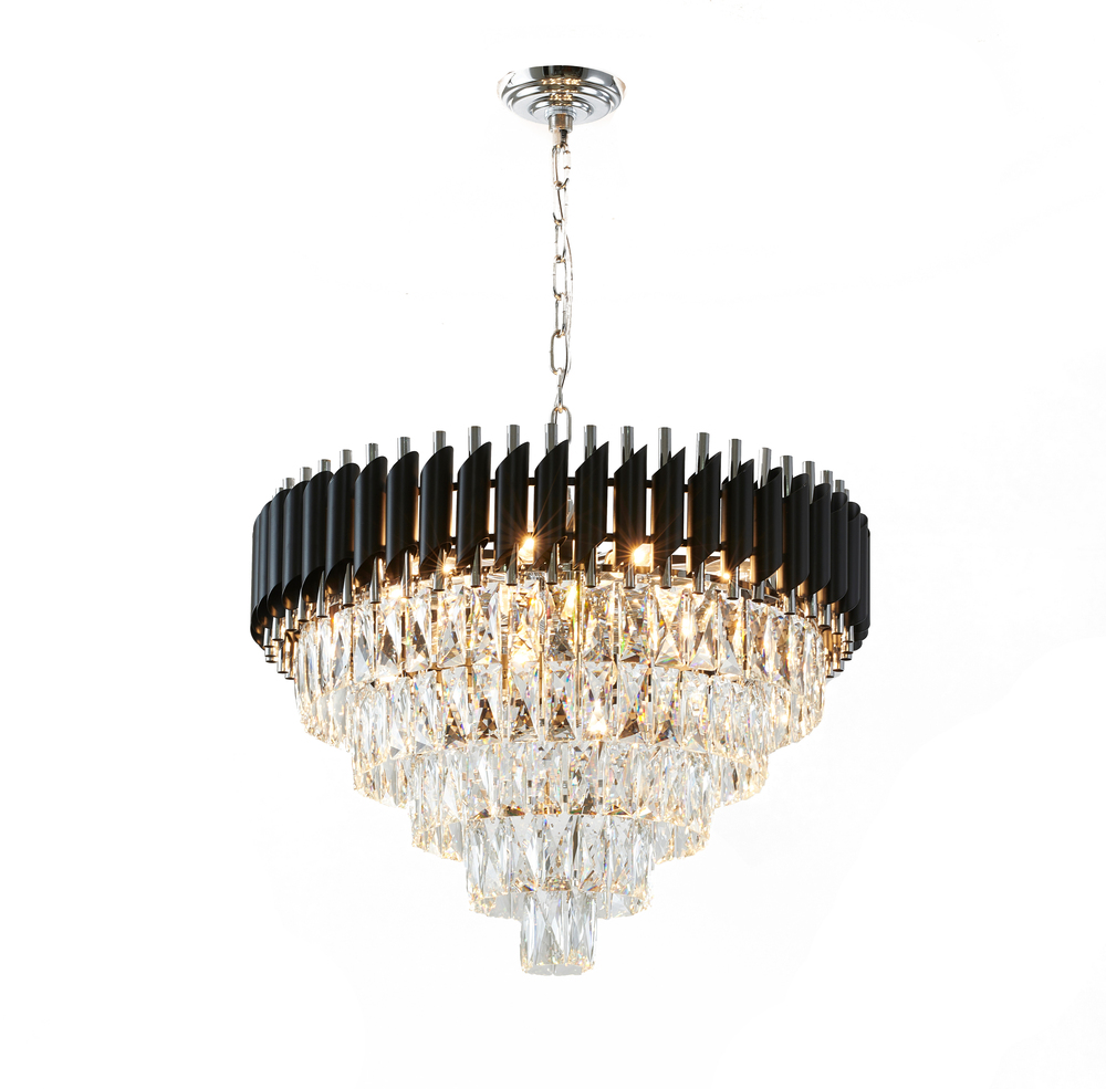 Chandelier Black and Chrome