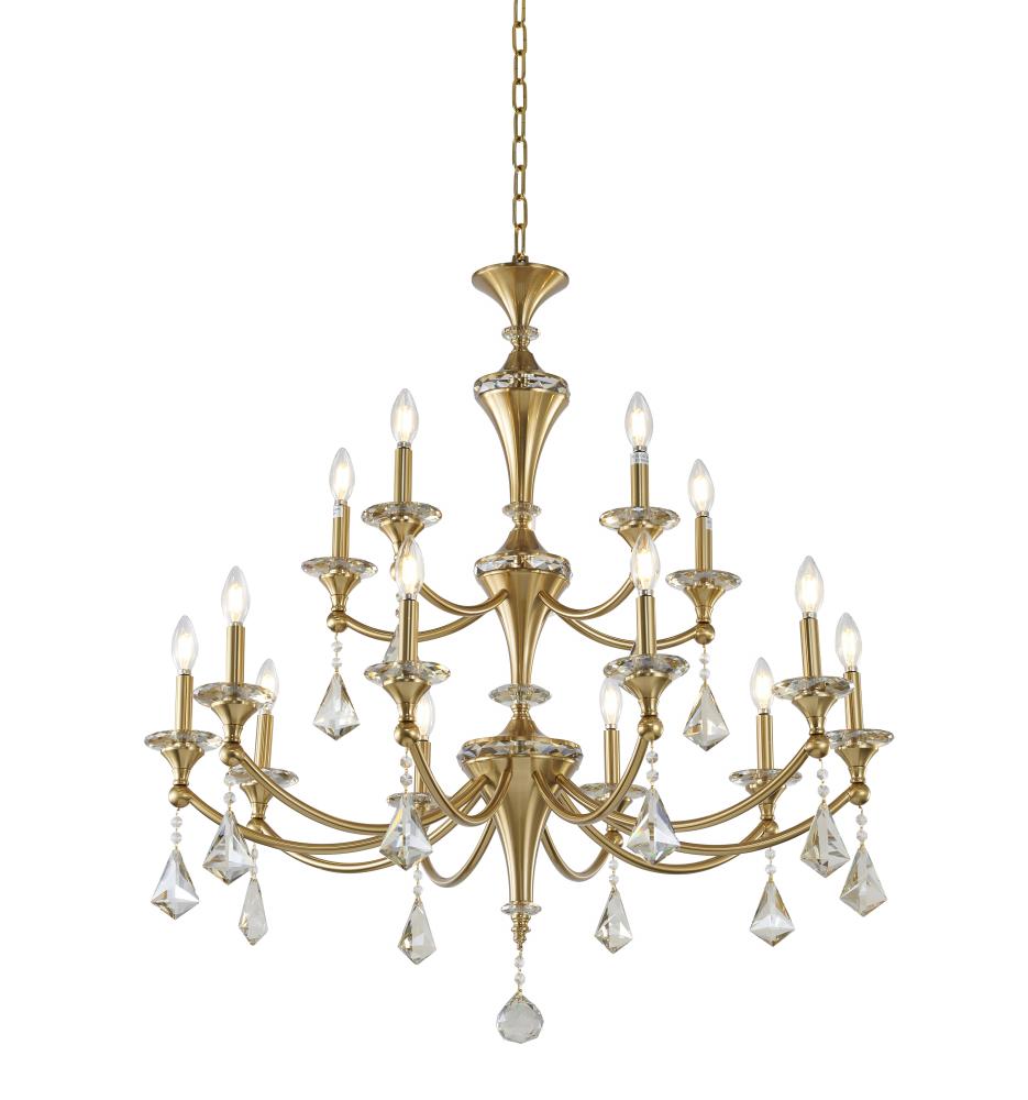 Chandelier Satin Brass