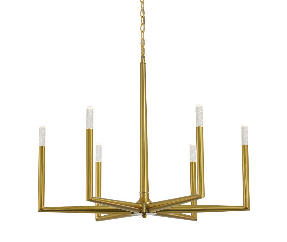 Chandelier Satin Brass