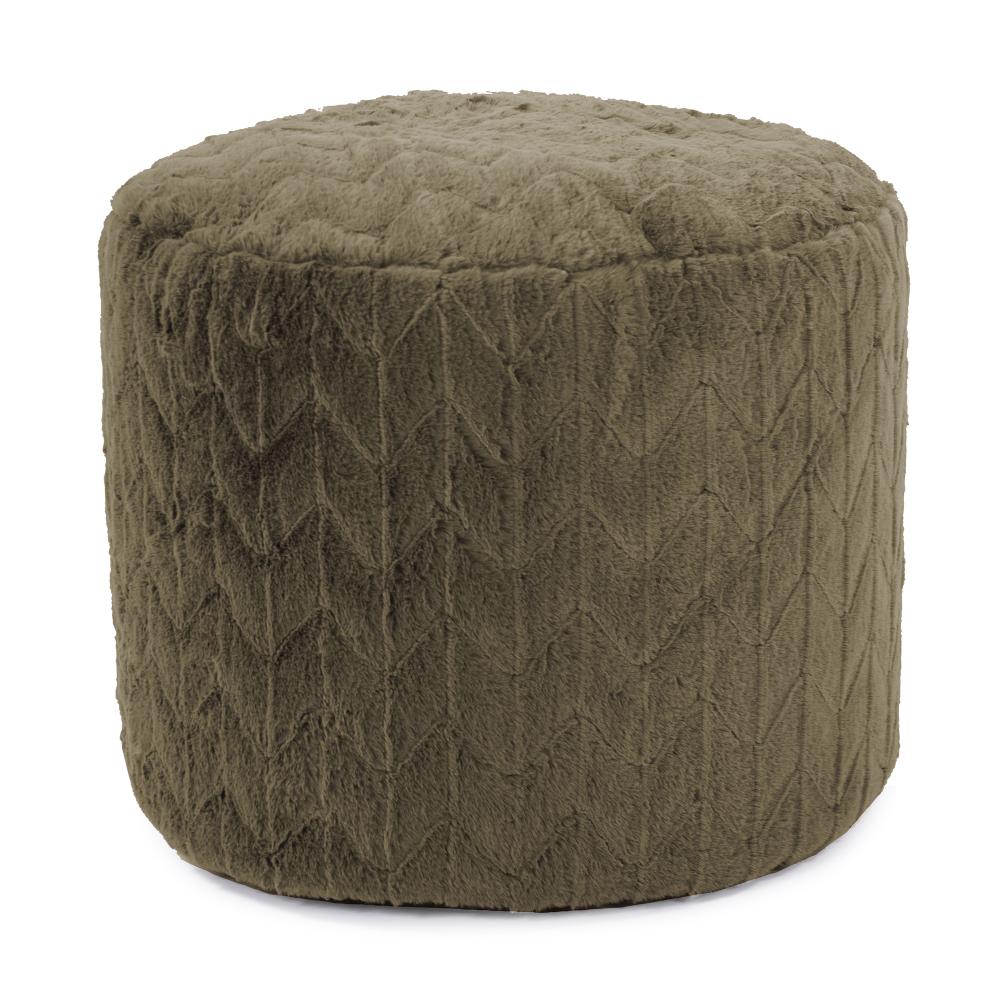 Tall Pouf Angora Moss