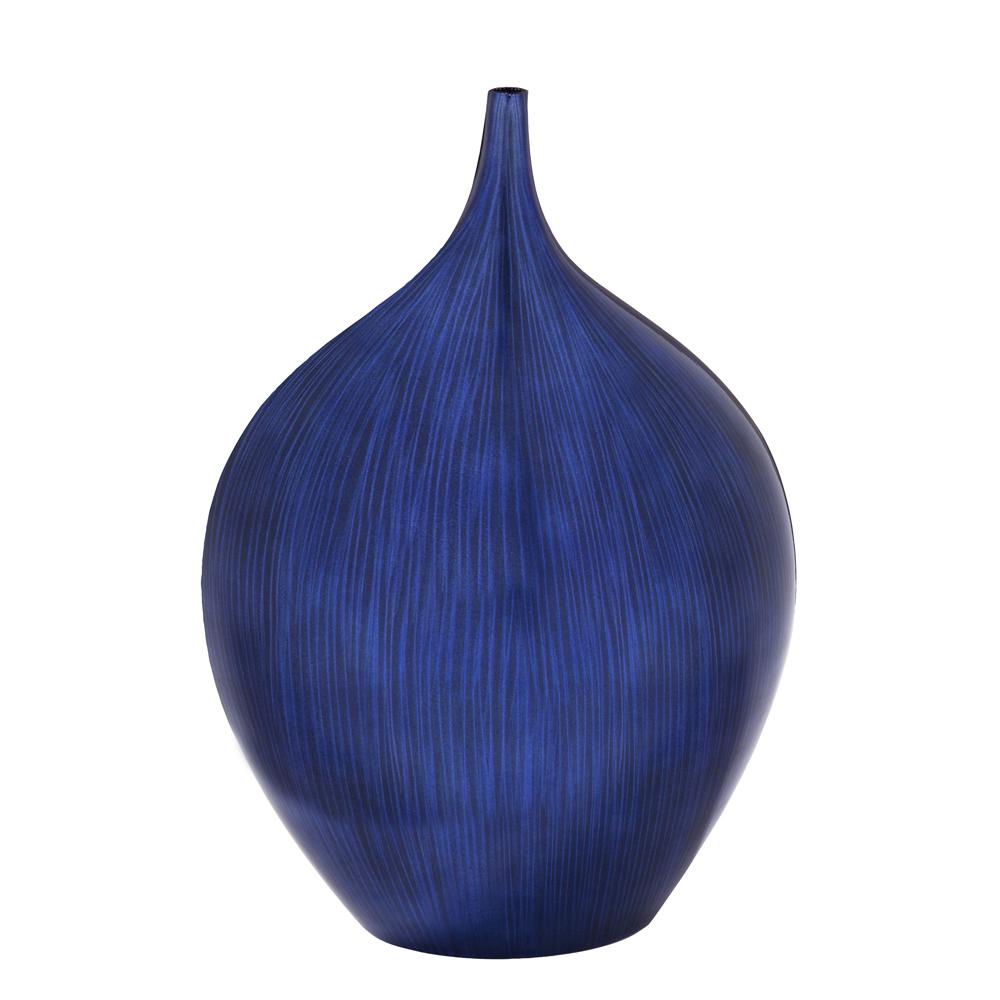 Cobalt Blue Wood Vase - large