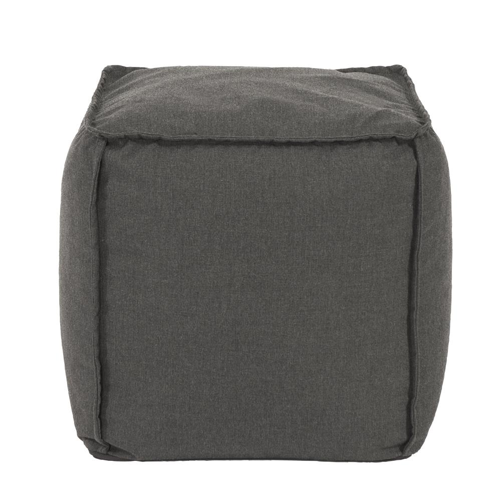 Square Pouf Seascape Charcoal