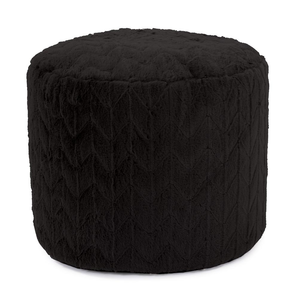 Tall Pouf Angora Ebony