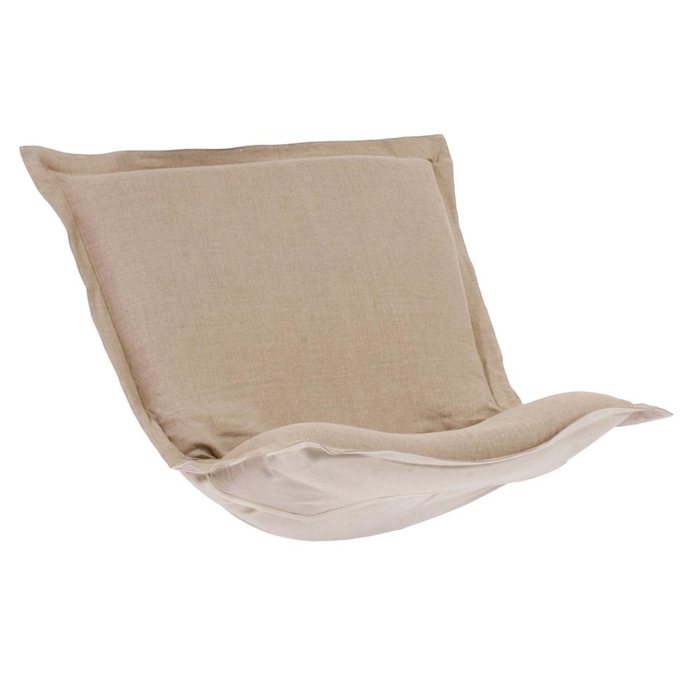 Puff Chair Cushion Linen Slub Natural (Cushion and Cover Only)