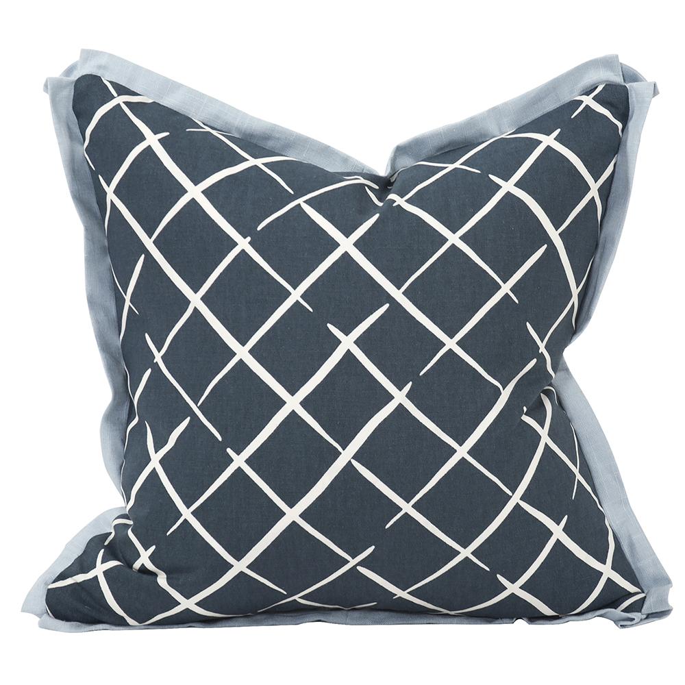 20" x 20" Pillow Cove End Indigo - Poly Insert