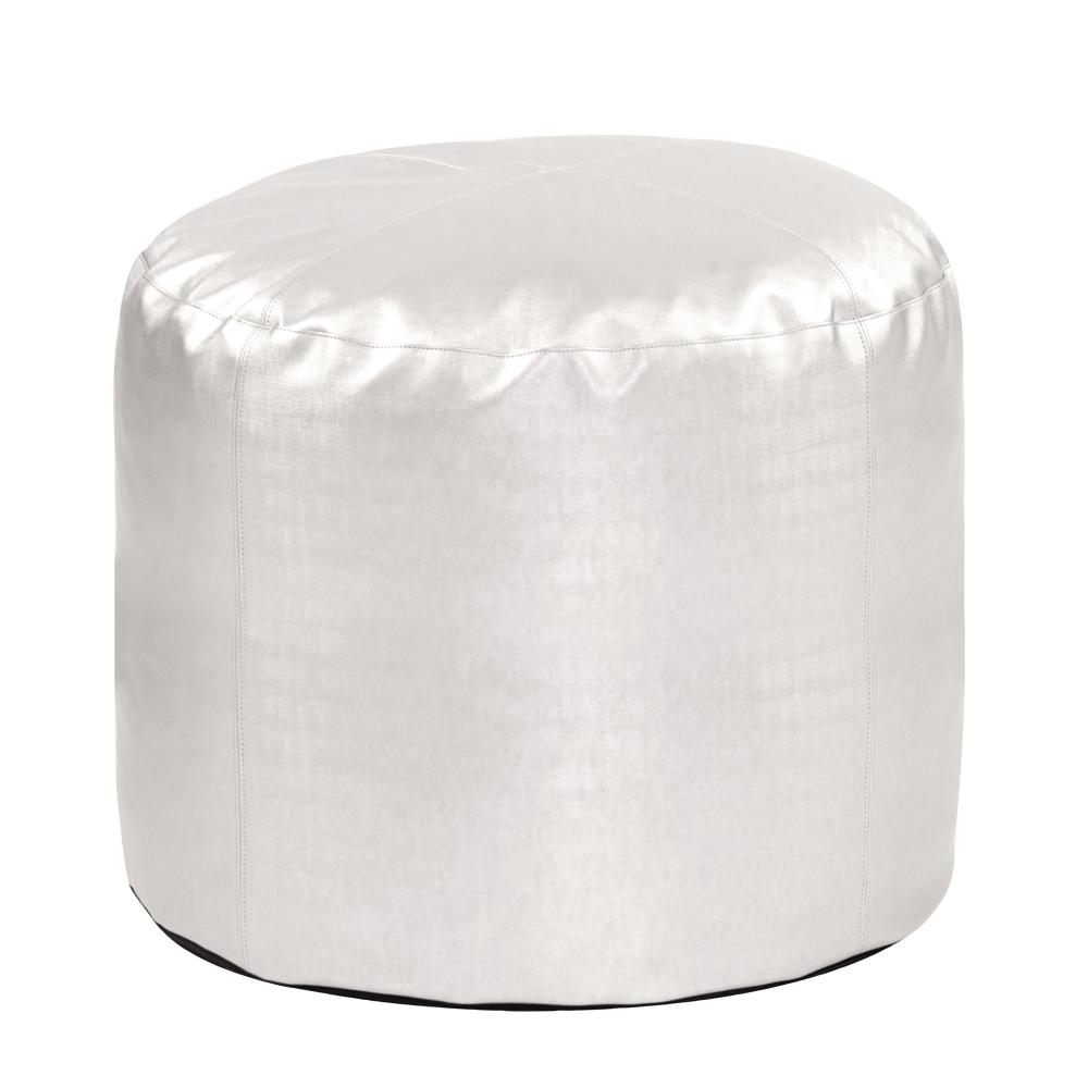 Tall Pouf Luxe Mercury