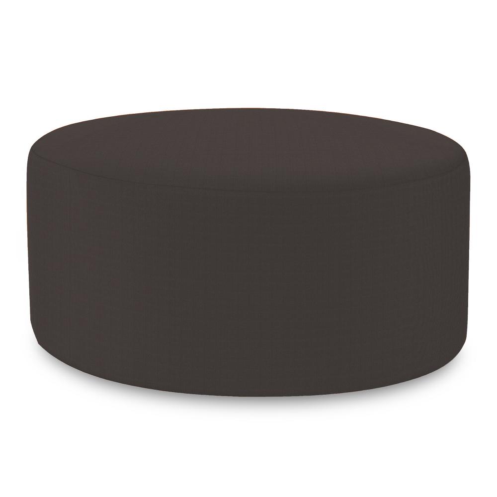 Universal Round Ottoman Cover Seascape Charcoal (Cover Only)