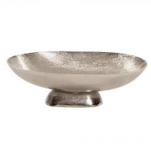 Howard Elliott 35120 - Textured Footed Bowl in Bright Silver, Large