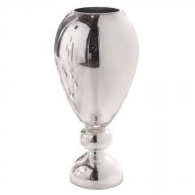 Howard Elliott 93005 - Silver Wine Goblet Hand Blown Glass Vase