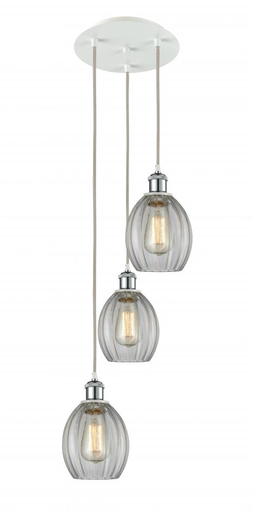 Eaton - 3 Light - 12 inch - White Polished Chrome - Cord Hung - Multi Pendant