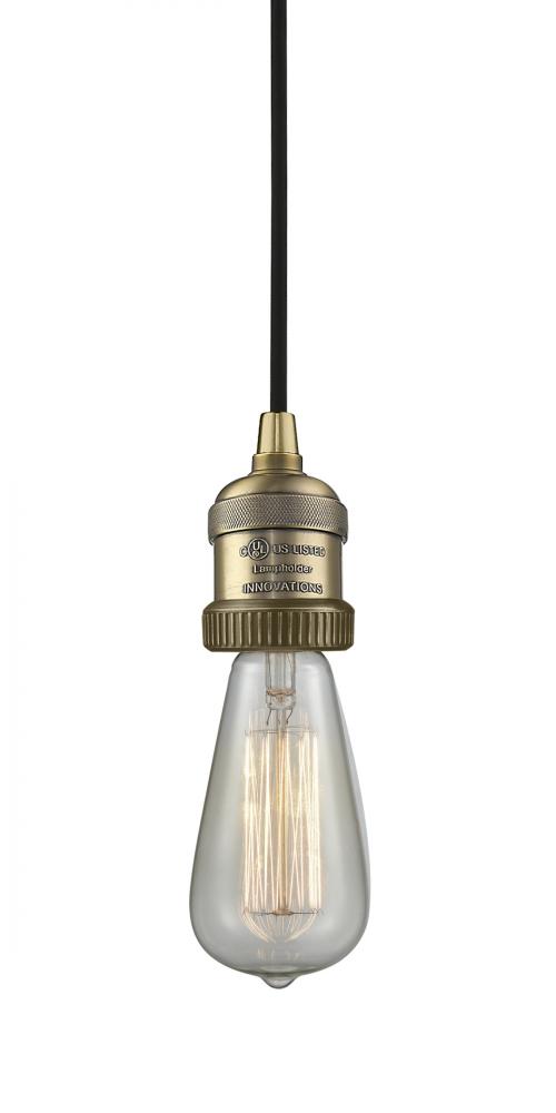 Bare Bulb - 1 Light - 2 inch - Brushed Brass - Cord hung - Cord Set