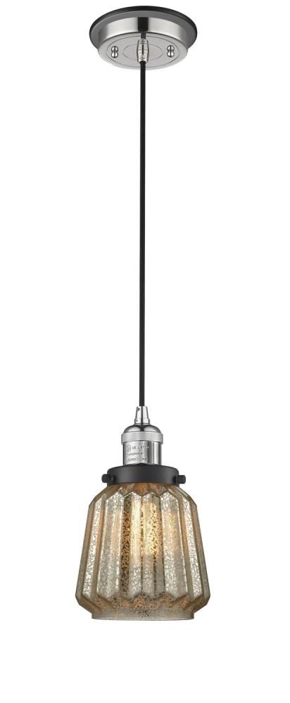 Chatham - 1 Light - 7 inch - Polished Nickel - Cord hung - Mini Pendant