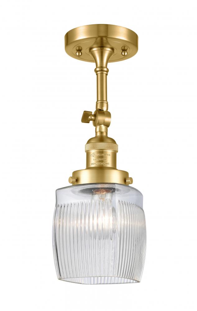 Colton - 1 Light - 6 inch - Satin Gold - Semi-Flush Mount