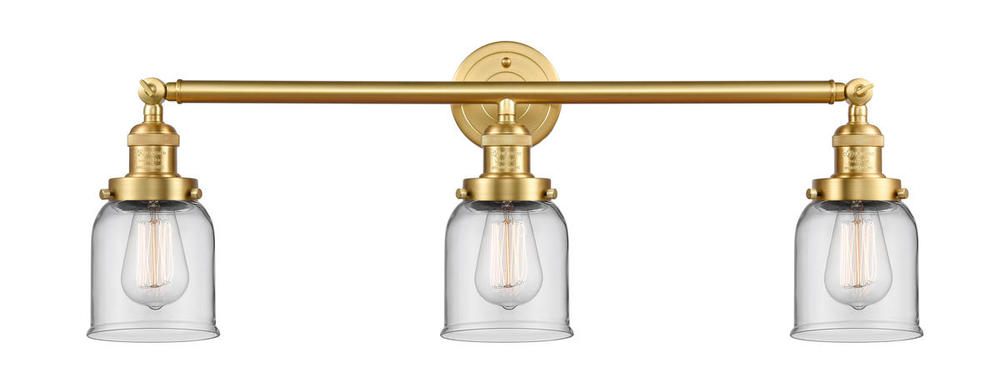 Bell - 3 Light - 30 inch - Satin Gold - Bath Vanity Light