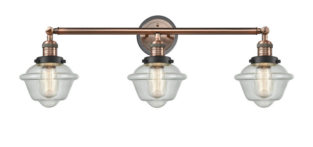 Oxford - 3 Light - 34 inch - Antique Copper - Bath Vanity Light