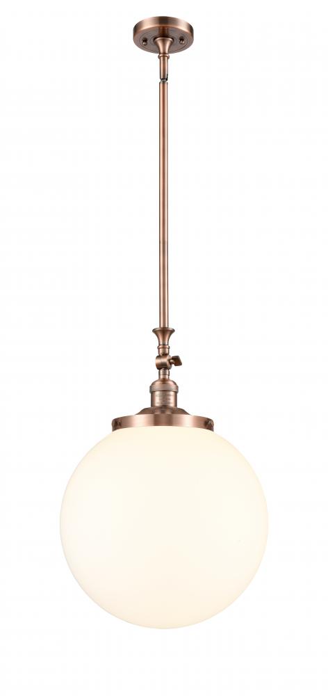Beacon - 1 Light - 12 inch - Antique Copper - Stem Hung - Adjustable Mini Pendant