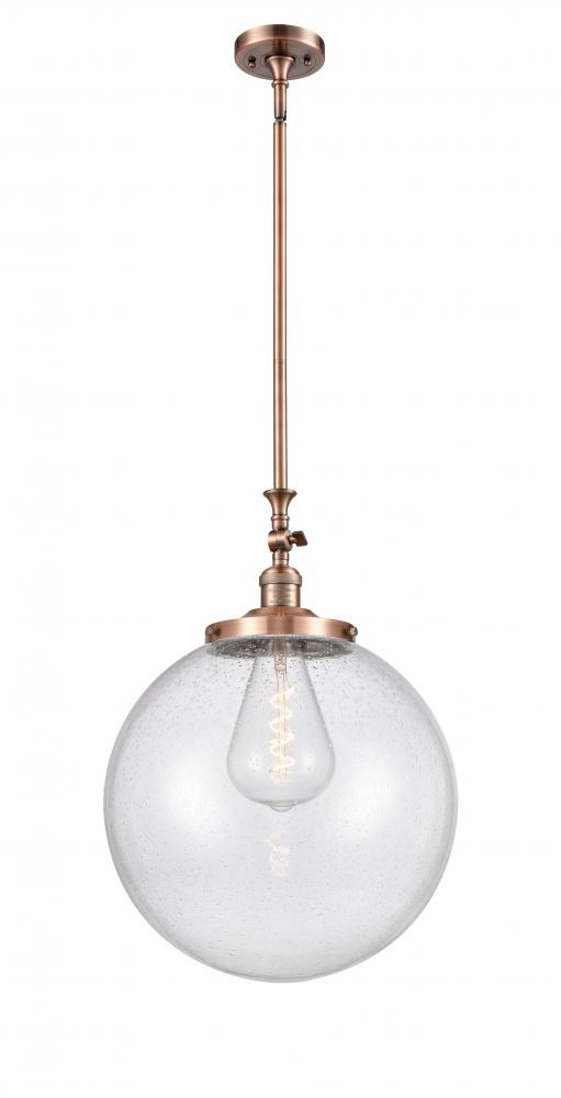 Beacon - 1 Light - 12 inch - Antique Copper - Stem Hung - Mini Pendant