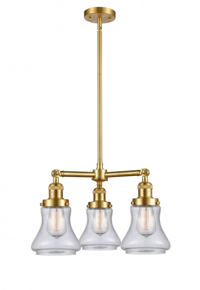 Bellmont - 3 Light - 18 inch - Satin Gold - Stem Hung - Chandelier