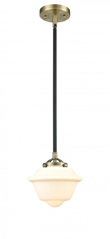 Oxford - 1 Light - 8 inch - Black Antique Brass - Cord hung - Mini Pendant