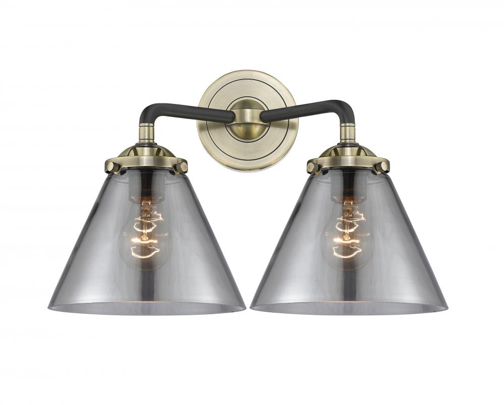 Cone - 2 Light - 16 inch - Black Antique Brass - Bath Vanity Light