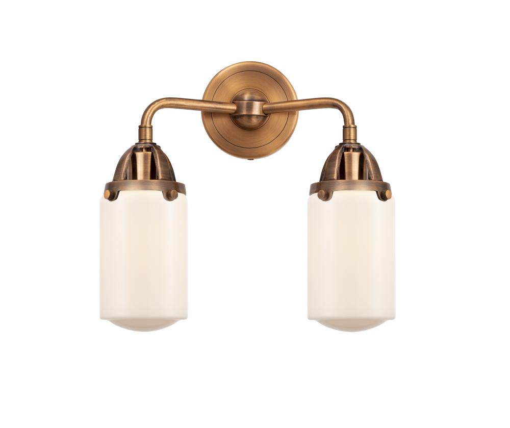 Dover - 2 Light - 13 inch - Brushed Satin Nickel - Bath Vanity Light