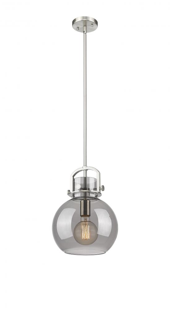 Newton Sphere - 1 Light - 10 inch - Brushed Satin Nickel - Stem Hung - Mini Pendant