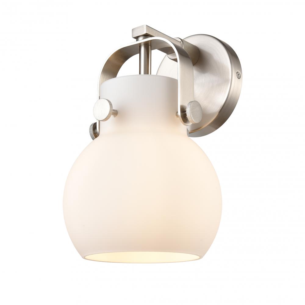 Pilaster II Sphere - 1 Light - 7 inch - Satin Nickel - Sconce