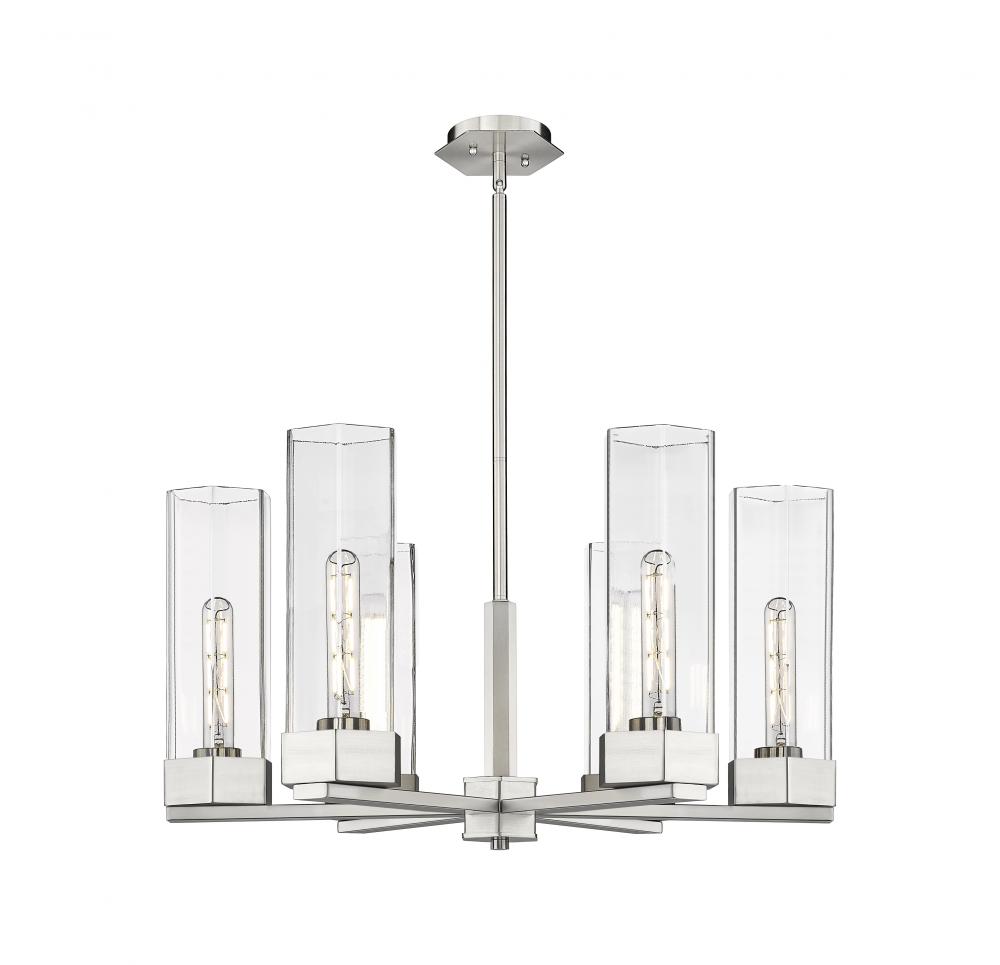 Claverack - 6 Light - 28 inch - Satin Nickel - Chandelier