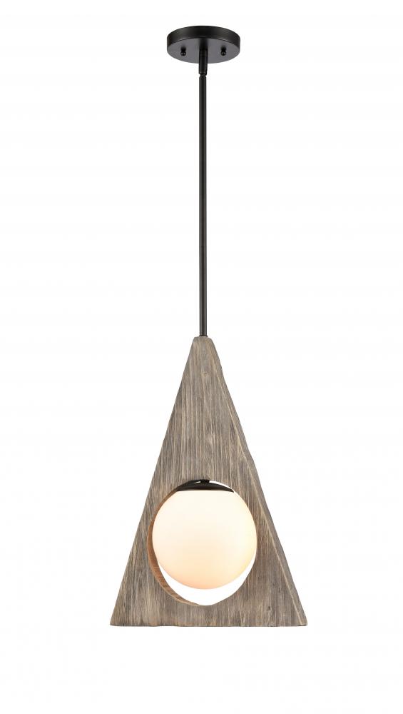 Maverick - 1 Light - 14 inch - Matte Black - Cord hung - Pendant