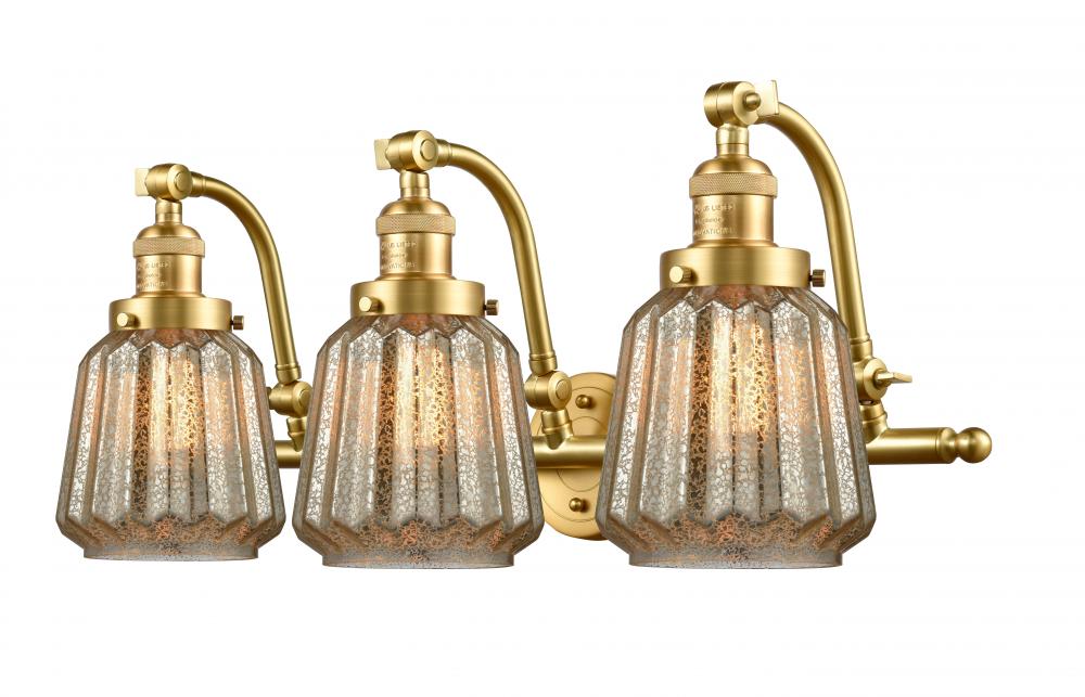 Chatham - 3 Light - 28 inch - Satin Gold - Bath Vanity Light