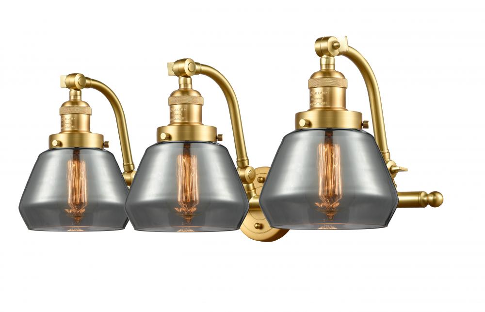 Fulton - 3 Light - 28 inch - Satin Gold - Bath Vanity Light