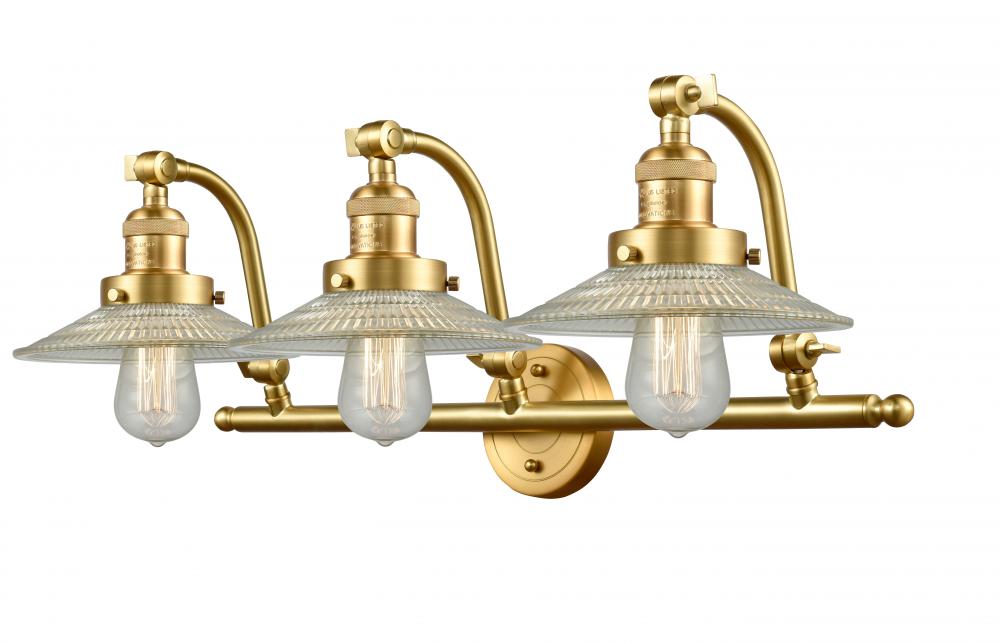 Halophane - 3 Light - 28 inch - Satin Gold - Bath Vanity Light