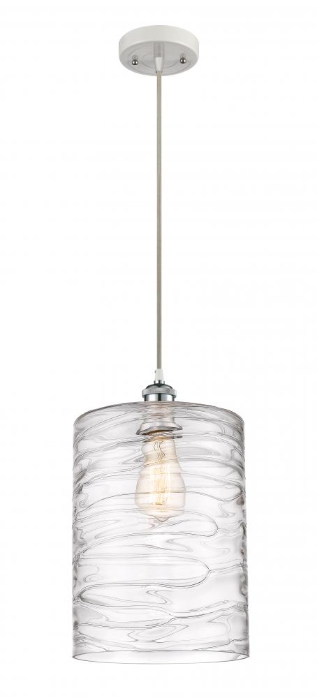 Cobbleskill - 1 Light - 9 inch - White Polished Chrome - Cord hung - Mini Pendant