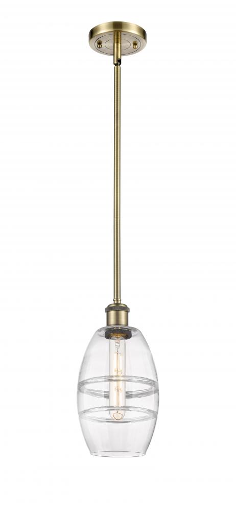 Vaz - 1 Light - 6 inch - Antique Brass - Mini Pendant