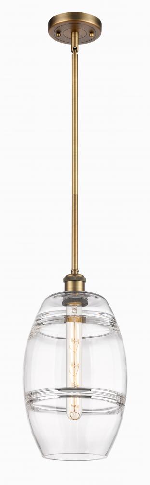 Vaz - 1 Light - 8 inch - Brushed Brass - Mini Pendant
