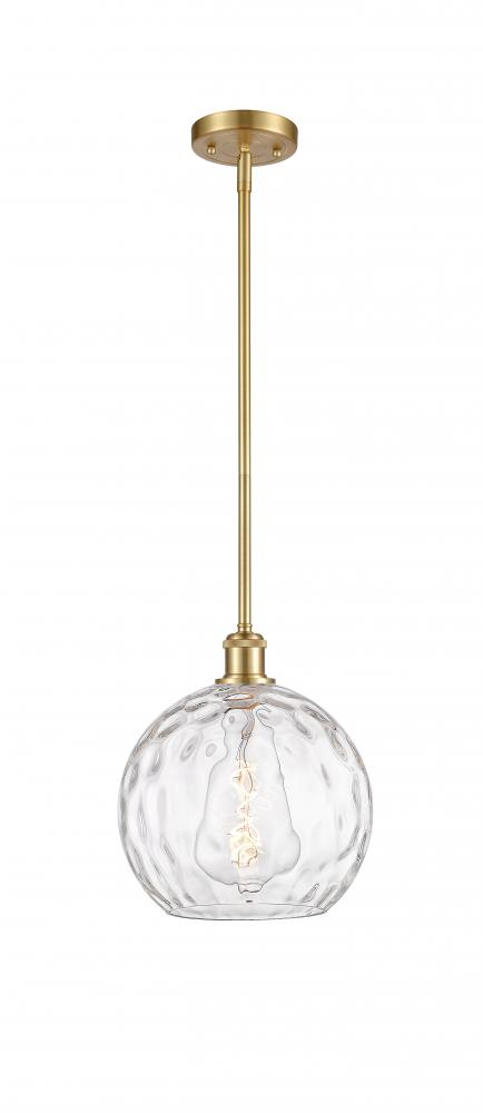 Athens Water Glass - 1 Light - 10 inch - Satin Gold - Mini Pendant
