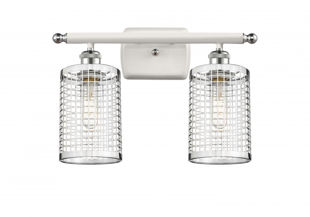 Nestbrook - 2 Light - 15 inch - White Polished Chrome - Bath Vanity Light