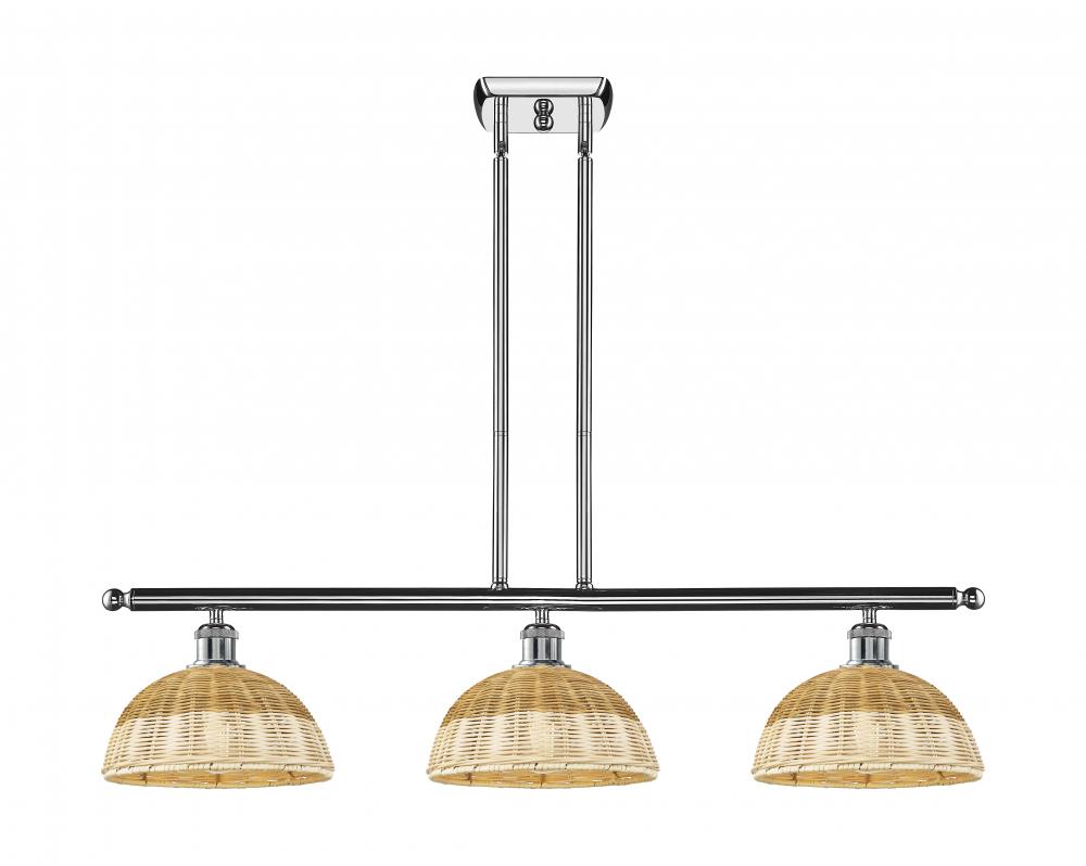 Bristol Natural II - 3 Light - 36 inch - Polished Chrome - Stem Hung - Island Light