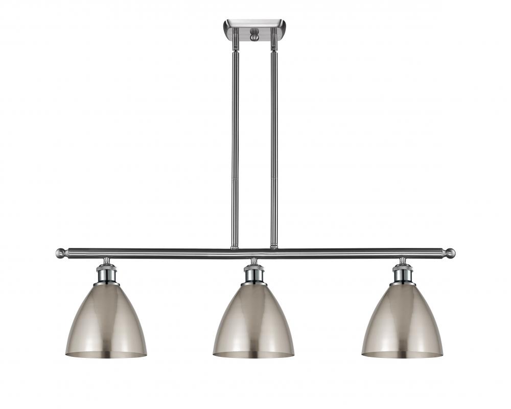 Bristol - 3 Light - 36 inch - Brushed Satin Nickel - Cord hung - Island Light