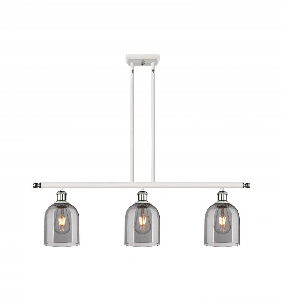 Bella - 3 Light - 36 inch - White Polished Chrome - Cord hung - Island Light