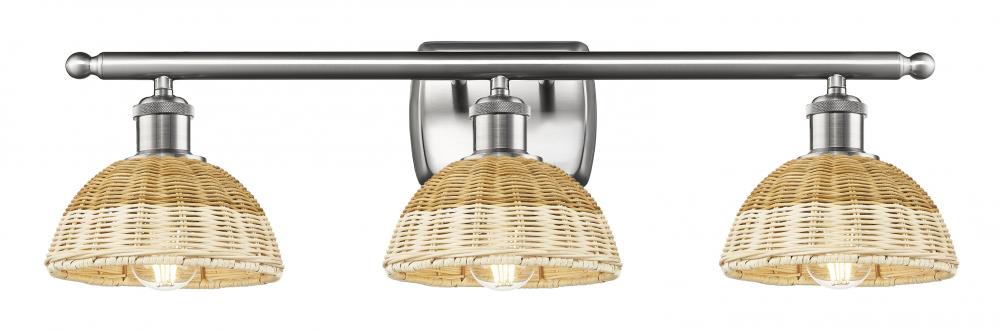 Bristol Natural II - 3 Light - 28 inch - Brushed Satin Nickel - Bath Vanity Light