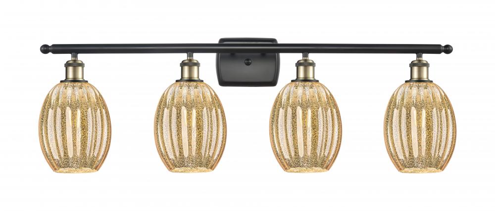 Preston Bulb - 4 Light - 36 inch - Black Antique Brass - Bath Vanity Light