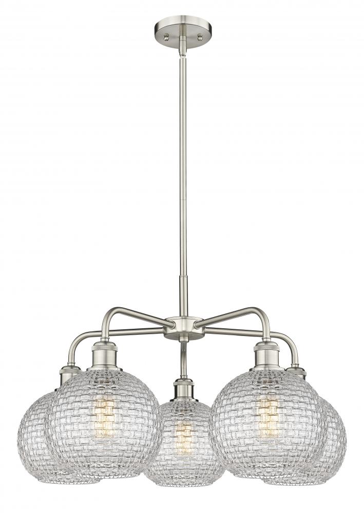 Athens - 5 Light - 26 inch - Satin Nickel - Chandelier