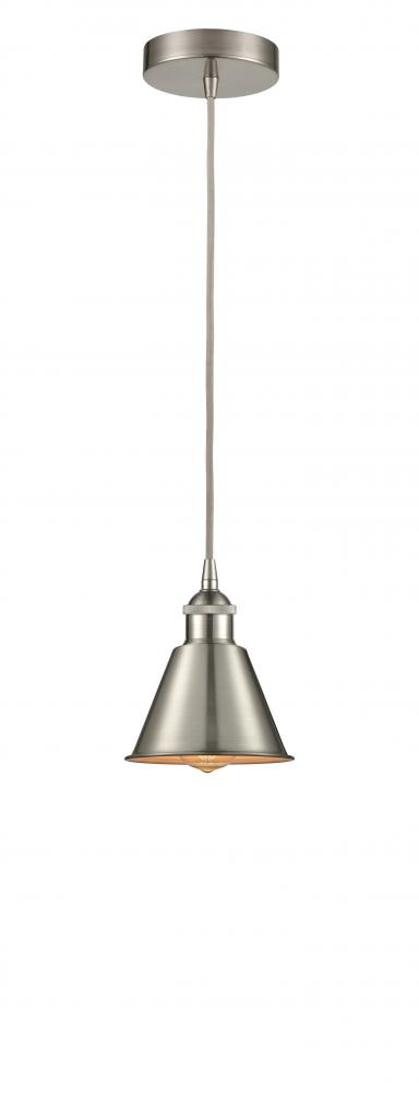 Edison - 1 Light - 7 inch - Satin Nickel - Mini Pendant