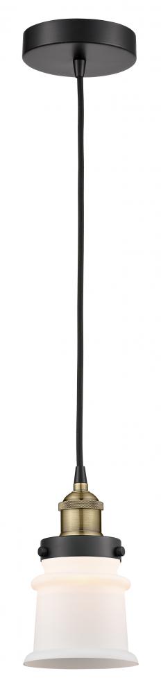 Canton - 1 Light - 5 inch - Black Antique Brass - Cord hung - Mini Pendant