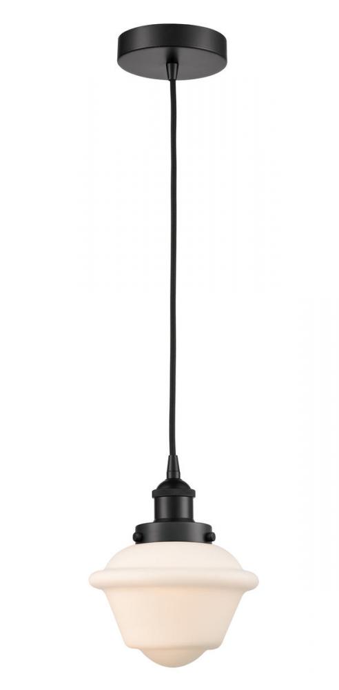 Oxford - 1 Light - 7 inch - Matte Black - Cord hung - Mini Pendant