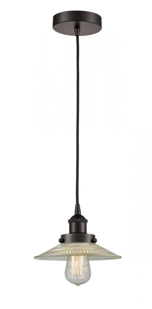 Halophane - 1 Light - 9 inch - Oil Rubbed Bronze - Cord hung - Mini Pendant