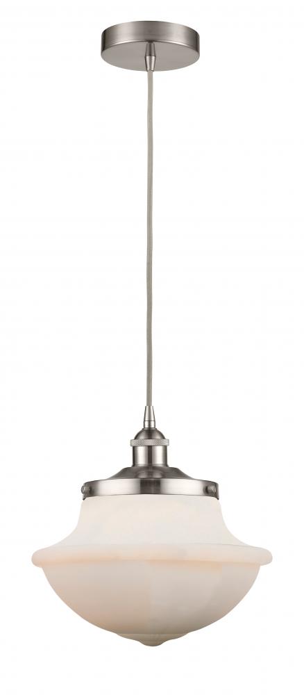 Oxford - 1 Light - 12 inch - Satin Nickel - Mini Pendant