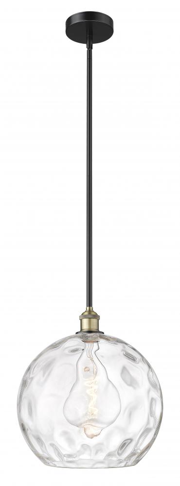 Athens Water Glass - 1 Light - 13 inch - Black Antique Brass - Cord hung - Pendant